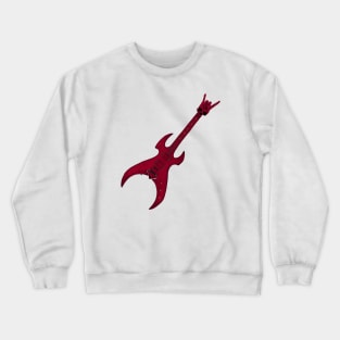 Epic Guitar Rock on hand sign-Skull Crewneck Sweatshirt